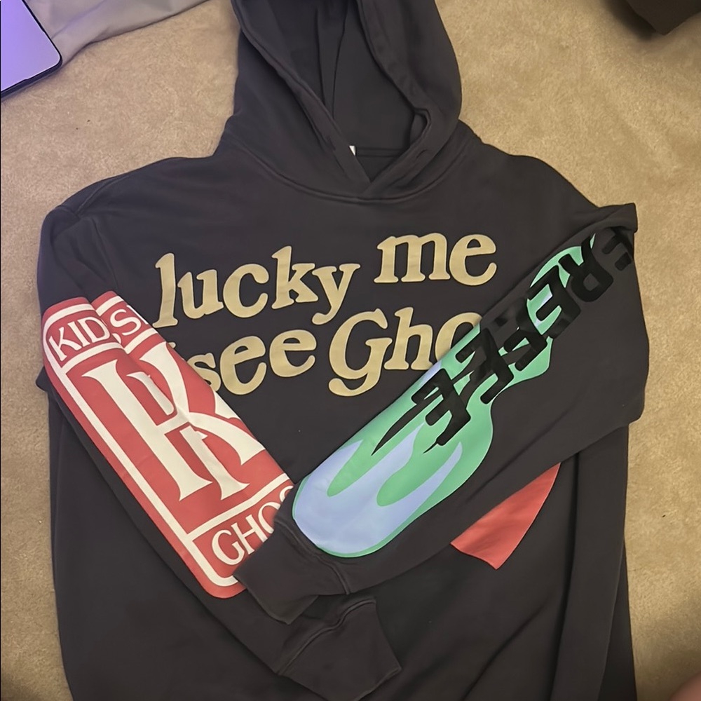 Amazon Black Hoodie with Red and Green Accents